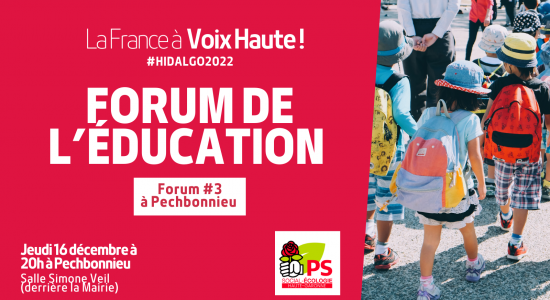 Forum de l’éducation #3 – la France à Voix Haute ! #Hidalgo2022