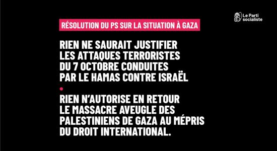 Résolution du Parti socialiste sur la situation à Gaza