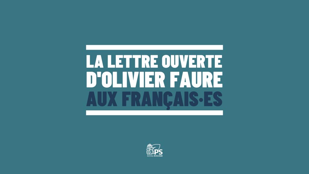 La lettre aux français d'Olivier Faure